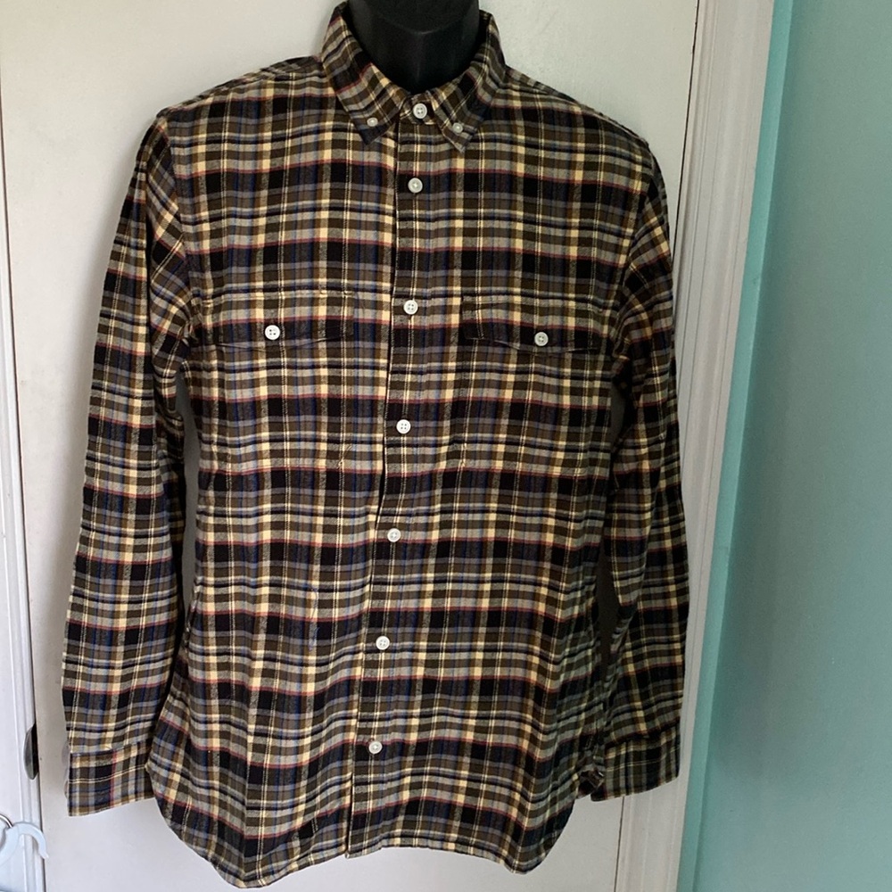 Everlane Brushed Flannel shirt in Beech plaid NWT